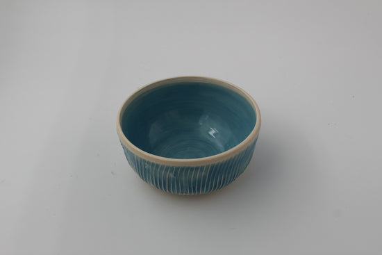 Baby blue serving bowl